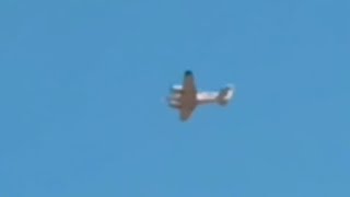 LOWOFF RADAR Beechcraft 95B55 Baron takeoff flyover [upl. by Anrehs]