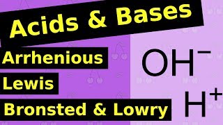 Acid and Base Definitions  Arrhenius BronstedLowry and Lewis [upl. by Norra]