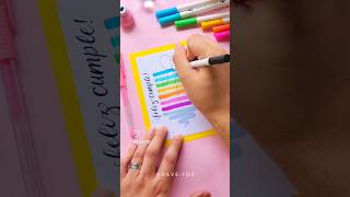 Lettering con Marcadores para hacer Tarjetas de Cumpleaños fácil Manualidades con papel 🎨✨️ [upl. by Corrine]