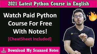 Python Tutorial For Beginners With Notes 🔥 [upl. by Sidonnie]