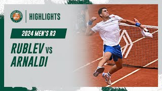 Rublev vs Arnaldi Round 3 Highlights  RolandGarros 2024 [upl. by Morrell469]