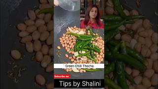 Green chilli thecha shortsfeed youtubeshort [upl. by Notnelc]