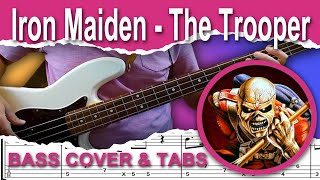 Iron Maiden  The Trooper Bass Cover  TABS [upl. by Aynek]