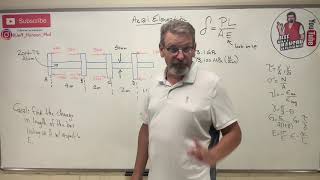 Mechanics of Materials Lesson 17  Axial Elongation Due to Axial Load Example [upl. by Yedorb]