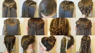 14 Easy Hairstyles For School Compilation 2 Weeks Of Heatless Hair Tutorials [upl. by Carolyne]