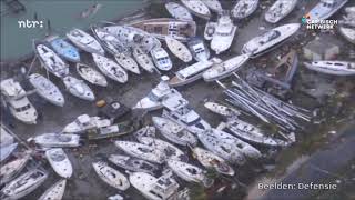 Orkaan Irma enorme schade op SintMaarten zichtbaar vanuit helikopter Defensie [upl. by Drida421]