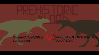 Prehistoric Blood SEASON 15 Giganotosaurus carolinii VS Carcharodontosaurus saharicus [upl. by Drabeck]