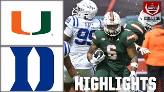 Duke Blue Devils vs Miami Hurricanes  Full Game Highlights  ESPN College Football [upl. by Macegan]