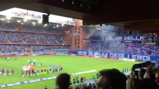 Sampdoria  Genoa quotCoreografie inizio partitaquot 22102016 [upl. by Annaxor96]