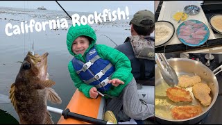 Fishing Monterey Bay  California Rockfish  Catch and Cook [upl. by Nospmis]