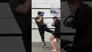 Spinning Back Kick Southpaw Kickboxing Combination  No 508 [upl. by Eerehc]