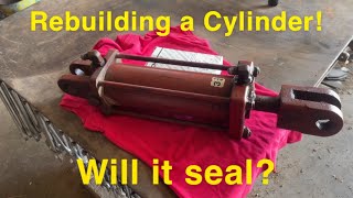 How to Rebuild a Hydraulic Cylinder  CASE International Cultivator [upl. by Gayn]