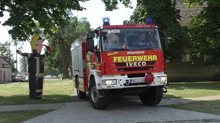 Einsatz während Feier VUKlemm in Wriezen  Einsatzfahrt HLF Wriezen zum Verkehrsunfall [upl. by Cain]