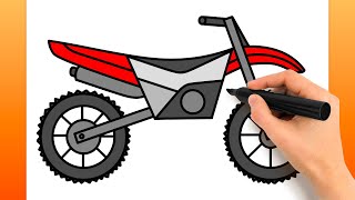 Comment Dessiner Une Moto Toutterrain Tutoriel De Dessin Facile [upl. by Aserehc787]