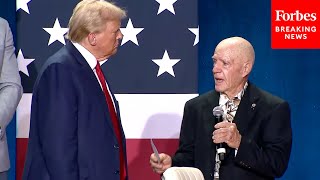 VIRAL MOMENT Trump Meets In Person Vietnam Veteran Marine Who Gave Him His Purple Heart PostButler [upl. by Sophronia998]