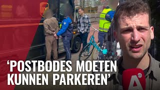 Pakketbezorger door handhavers in de boeien geslagen [upl. by Yatnuahs]