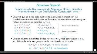 005  Relaciones de Recurrencia solución [upl. by Rosse]