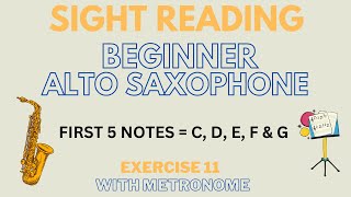 🎶 Your first 5 notes on the ALTO SAX sightreading 🎶 [upl. by Orat]