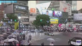 Shibuya City Scramble Crossing Live Camera 912024 1149 AM  917 PM Rainy  Night [upl. by Molohs]