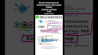 World International Mathematical OlympiadWIMO WIMO 2018 Kinder Garden [upl. by Lindsay]