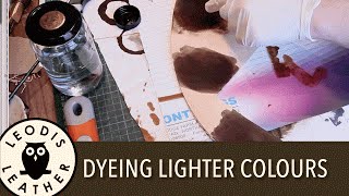 Quick Tip Dyeing Lighter Leather Colours [upl. by Eckblad]