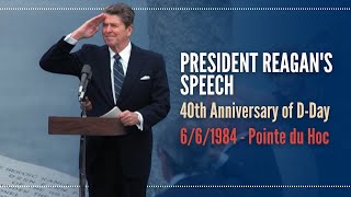 661984  President Reagans Speech Marking the 40th Anniversary of DDay  661984 [upl. by Levin]