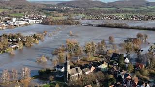 Hochwasser Rinteln 26122023 Rundumblick Danke Jörg Brandt [upl. by Sabra]