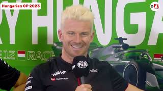 Nico Hulkenberg on Return of Daniel Ricciardo Former Teammate  Press Conference Hungarian GP 2023 [upl. by Carmen]