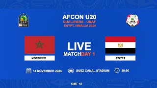 U20 AFCON 2025 Qualifiers  UNAF  MOROCCO VS EGYPT [upl. by Clifford]