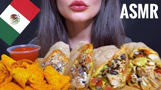 ASMR EATING BURRITOS 🌯 NACHOS MUKBANG BIG BITES MEXICAN FOOD shorts [upl. by Riamo]