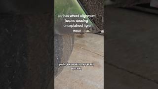 Car has wheel alignment issues causing unexplained tyre wear [upl. by Arahas]