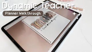 Dynamic Digital Teacher Planner  Planner Walkthrough [upl. by Orfinger14]