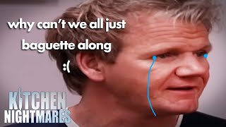 what do the french do after buying bread they baguette  Kitchen Nightmares  Gordon Ramsay [upl. by Bahr]