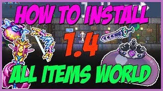 Terraria 14 How to DownloadInstall 14 All Items Map ALL NEW ITEMS EASY GUIDE PC [upl. by Paulita]