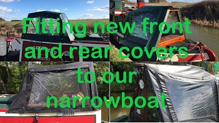 Fitting a new pram hood and cratch covers to our narrowboat [upl. by Drawyeh]