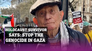 87yearold Holocaust survivor says “Stop the genocide in Gaza” [upl. by Enert]