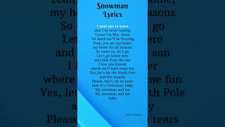 SiaquotSnowmanquot ☃️ Lyrics Requested sia snowman shorts song [upl. by Mahgem669]