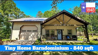 Tiny Home Barndominium Tour  1 Bedroom  1 Bath  840 sqft [upl. by Attah]