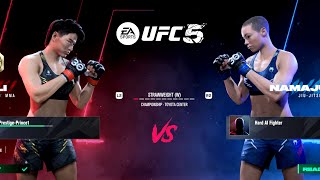 UFC 5  HEAD KICK KNOCKOUT  Zhang Weili Vs Rose Namajunas FULL FIGHT GAMEPLAY PS5 [upl. by Henryetta]