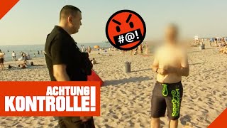 Jugendliche pöbeln am Strand und belästigen Badegäste 22 Kabel Eins  Achtung Kontrolle [upl. by Dira]