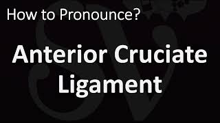 How to Pronounce Anterior Cruciate Ligament CORRECTLY [upl. by Rodolphe249]