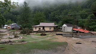 SW Virginia flood damages homes prompts rescues [upl. by Morley]