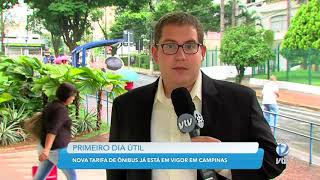 Tarifa de transporte público em Campinas entra em vigor [upl. by Inverson]