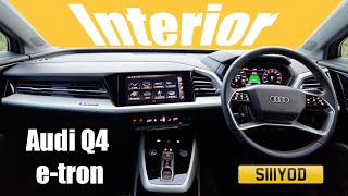 All of the key features with the Audi Q4 etron sportback interior [upl. by Bordiuk654]