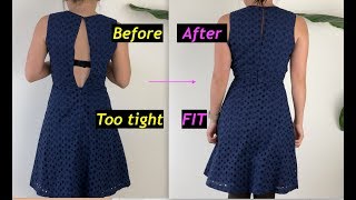 Sewing DIY How to fix a too tight dress to fit perfectly [upl. by Rudiger]