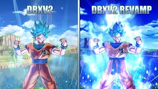 All Transformations Attacks amp Auras  DBXV2 vs DBXV2 Revamp [upl. by Sofer744]