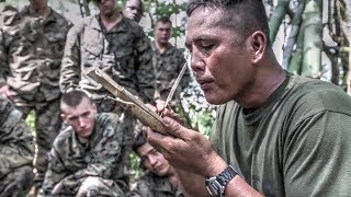 US Marines Learn Jungle Survival Skills From Philippine Marines [upl. by Hgielrebma283]