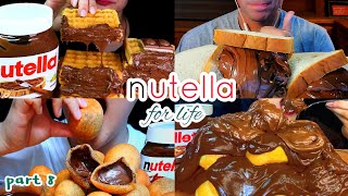 NUTELLA CHOCO HUGE PROFITEROLES  NUTELLA CHAPSSAL DONUTS  NUTELLA FOR LIFE PART 8 [upl. by Vanya22]