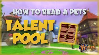 Wizard101 How to read a Pets Talent Pool [upl. by Bumgardner]