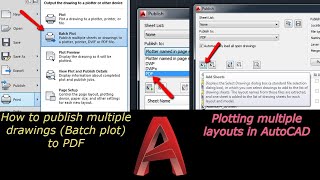 Batch Plot Print all the Drawings in One Click AutoCAD [upl. by Nevarc334]